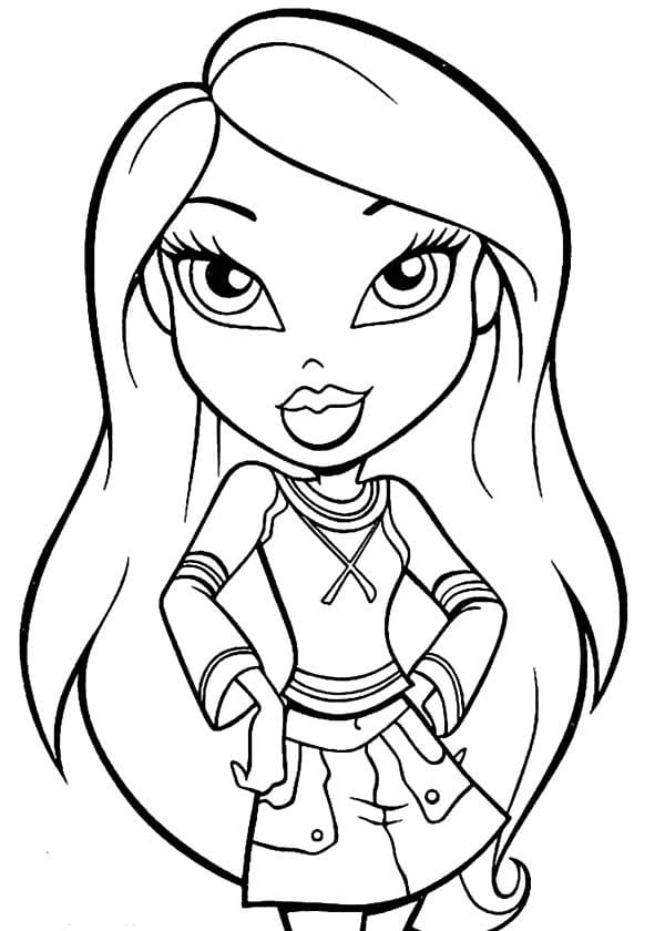 Desenho de Bratz Pdf para Colorir e Imprimir