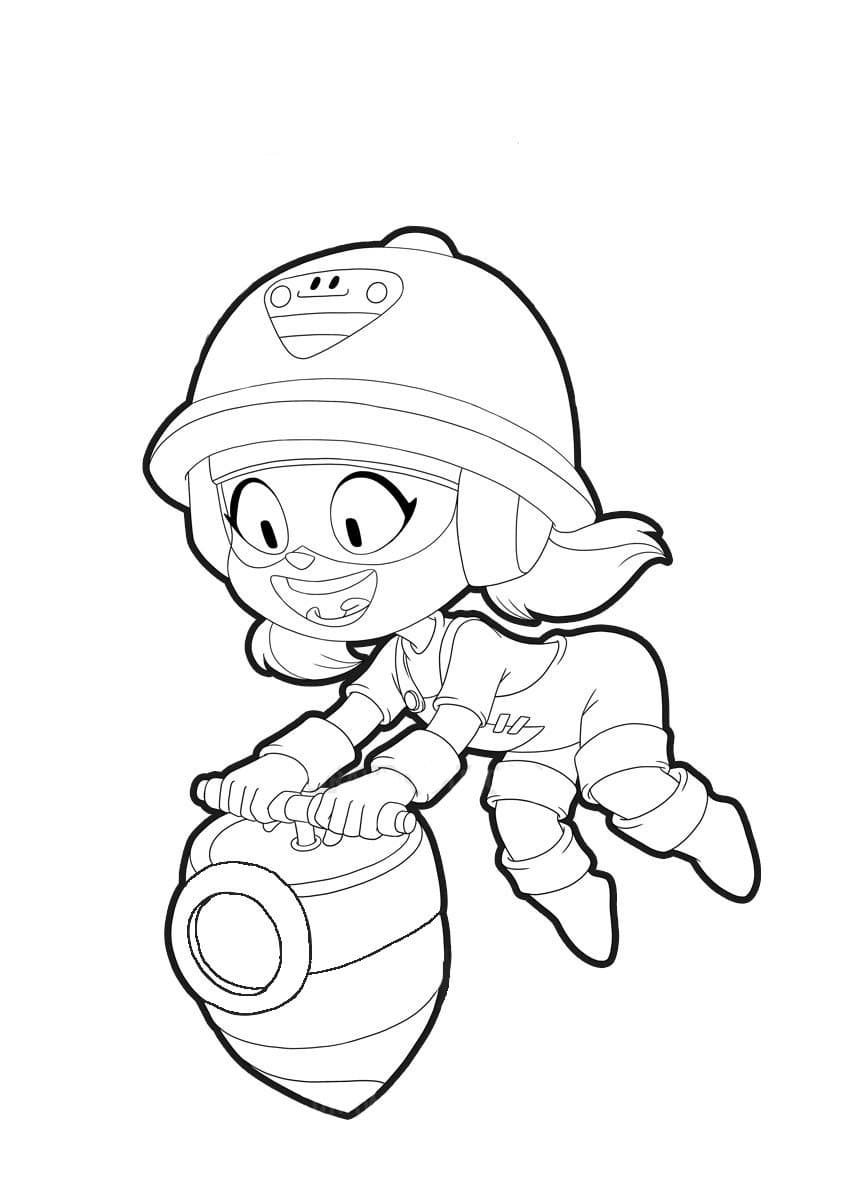 Desenho de Jolly Jacky de Brawl Stars para Colorir