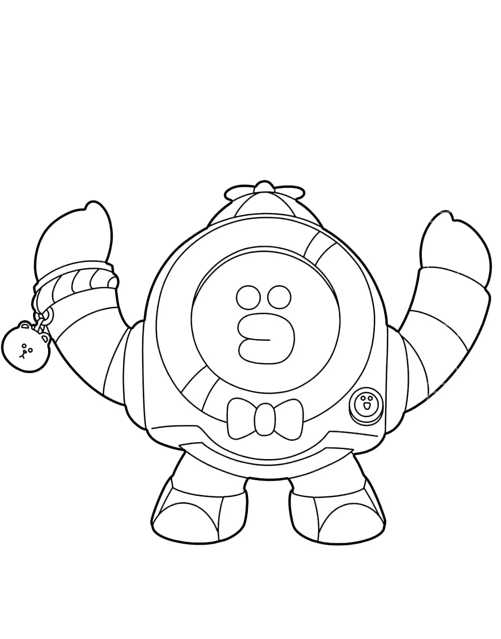Desenho de Sally Nani de Brawl Stars para Colorir