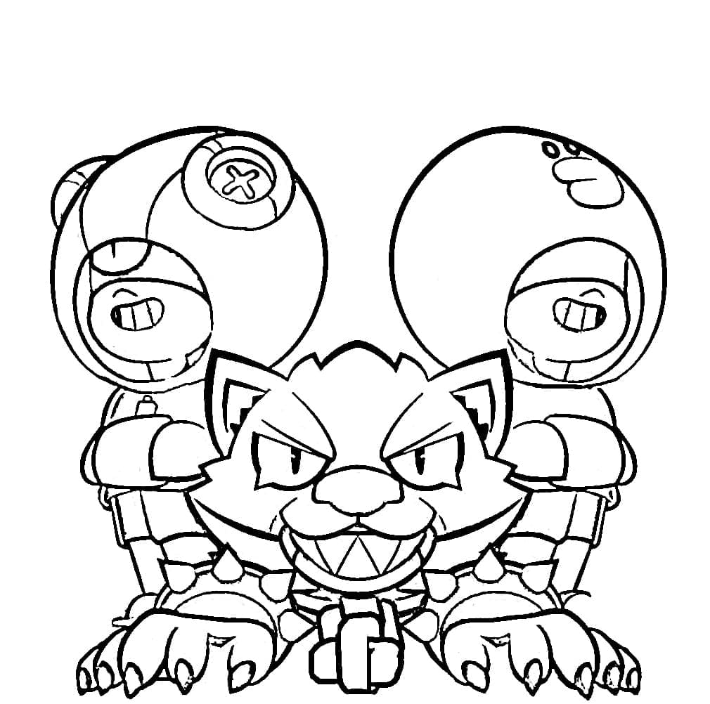 Desenho de Skins de Brawl Stars para Colorir