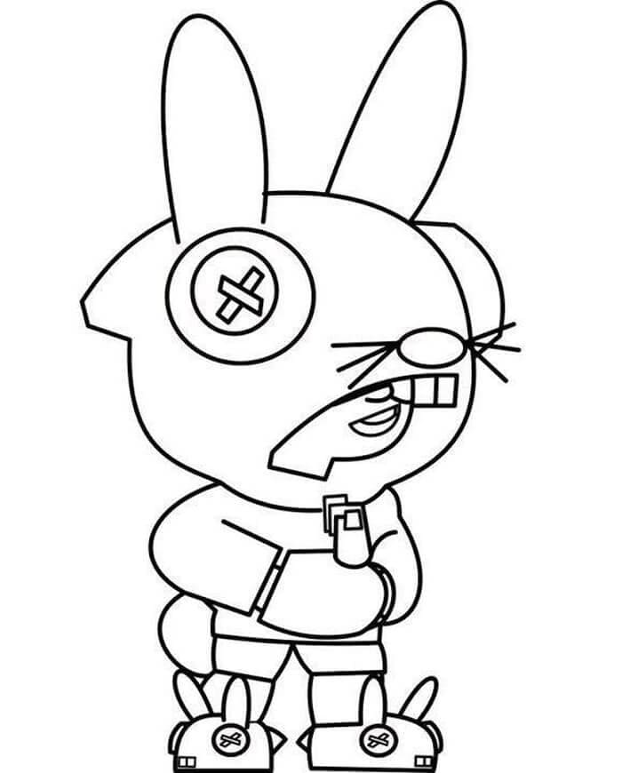 Desenho de Leon Brawl Stars para Pintar