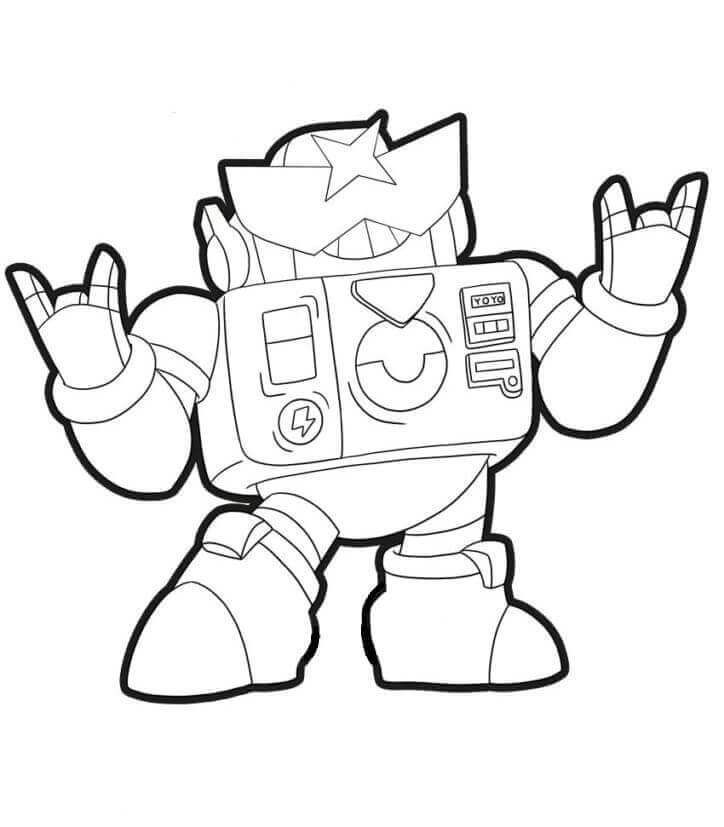 Desenho de Surge Brawl Stars para Colorir e Imprimir Grátis