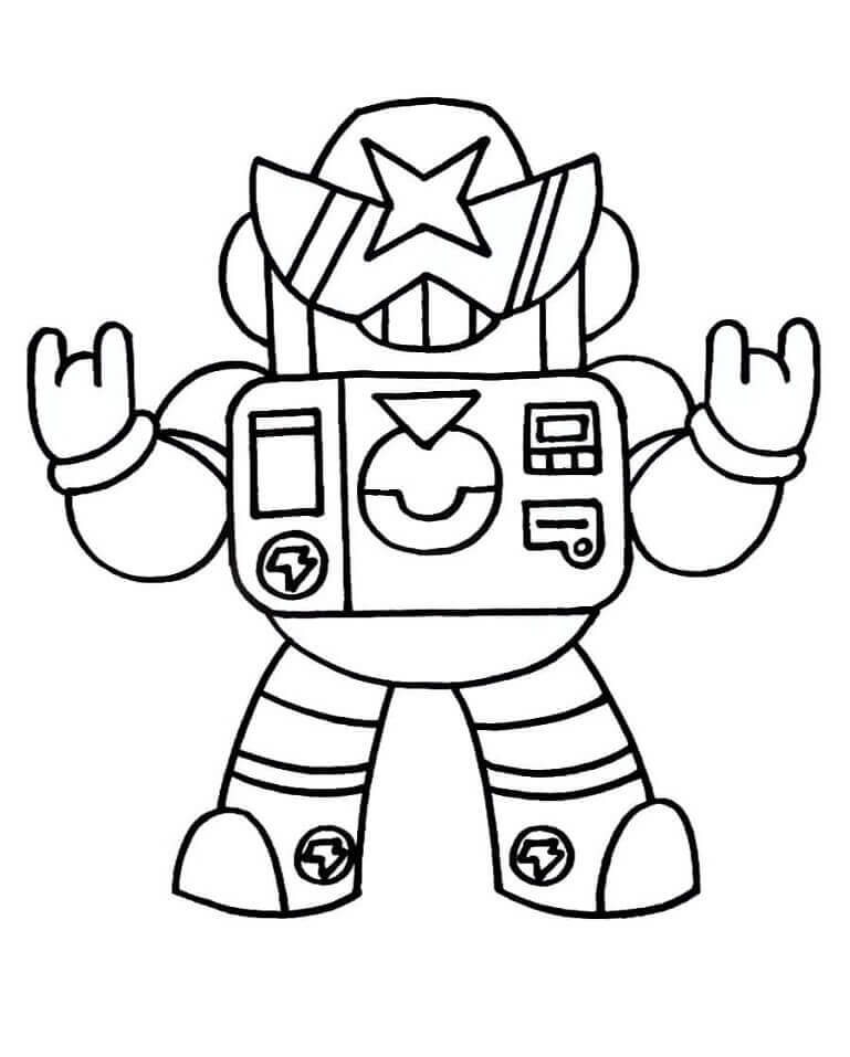 Desenho de Surge Brawl Stars para Colorir e Imprimir Pdf Grátis