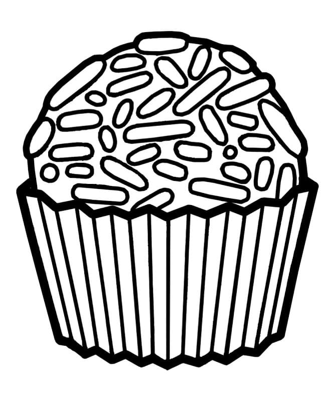 Desenho de Brigadeiro Brasil Doces para Colorir