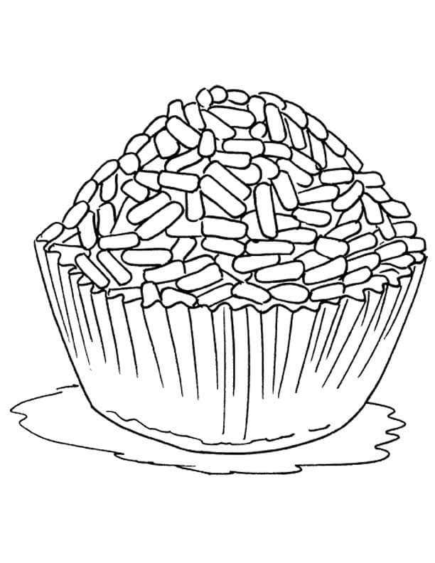 Desenho de Brigadeiro Delicioso para Colorir