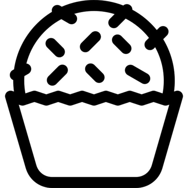 Desenho de Brigadeiro Doces para Colorir