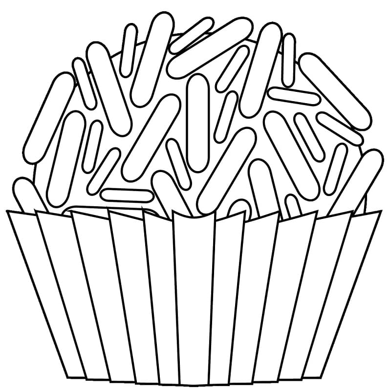 Desenho de Brigadeiro para Colorir