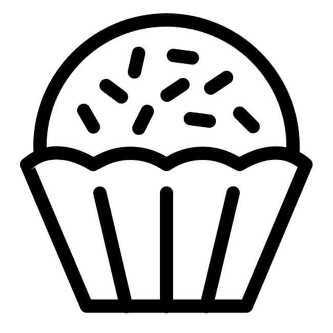 Desenho de Brigadeiro Simples para Colorir