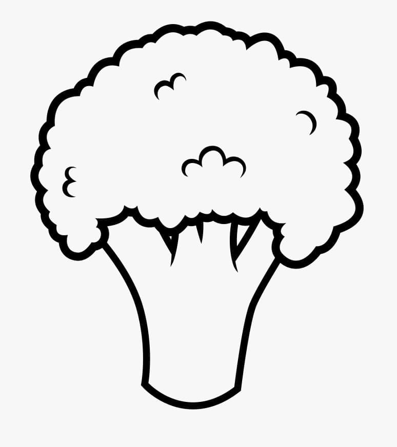 Desenho de Brocolis Simples para Colorir