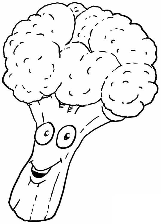 Desenho de Cara Brocolis para Colorir