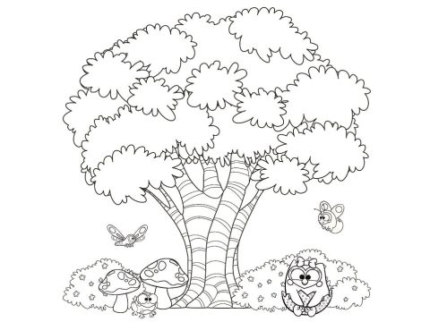 Desenho para Imprimir de Bubu e as Corujinhas para Colorir
