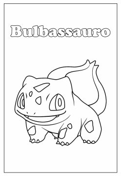Desenho de Pokemon Bulbassauro para Colorir com lápis de Cor e Imprimir