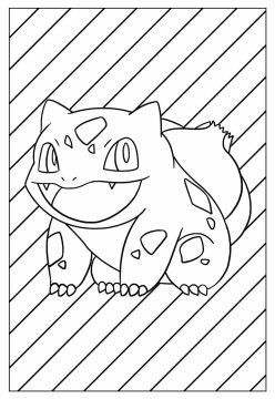 Desenho de Pokemon Bulbassauro para Colorir e Imprimir grátis