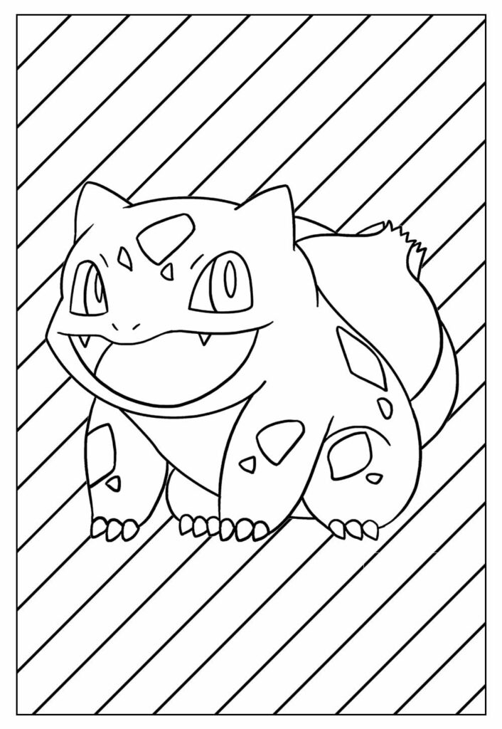 Desenho de Pokemon Bulbassauro para Colorir e Imprimir Grátis