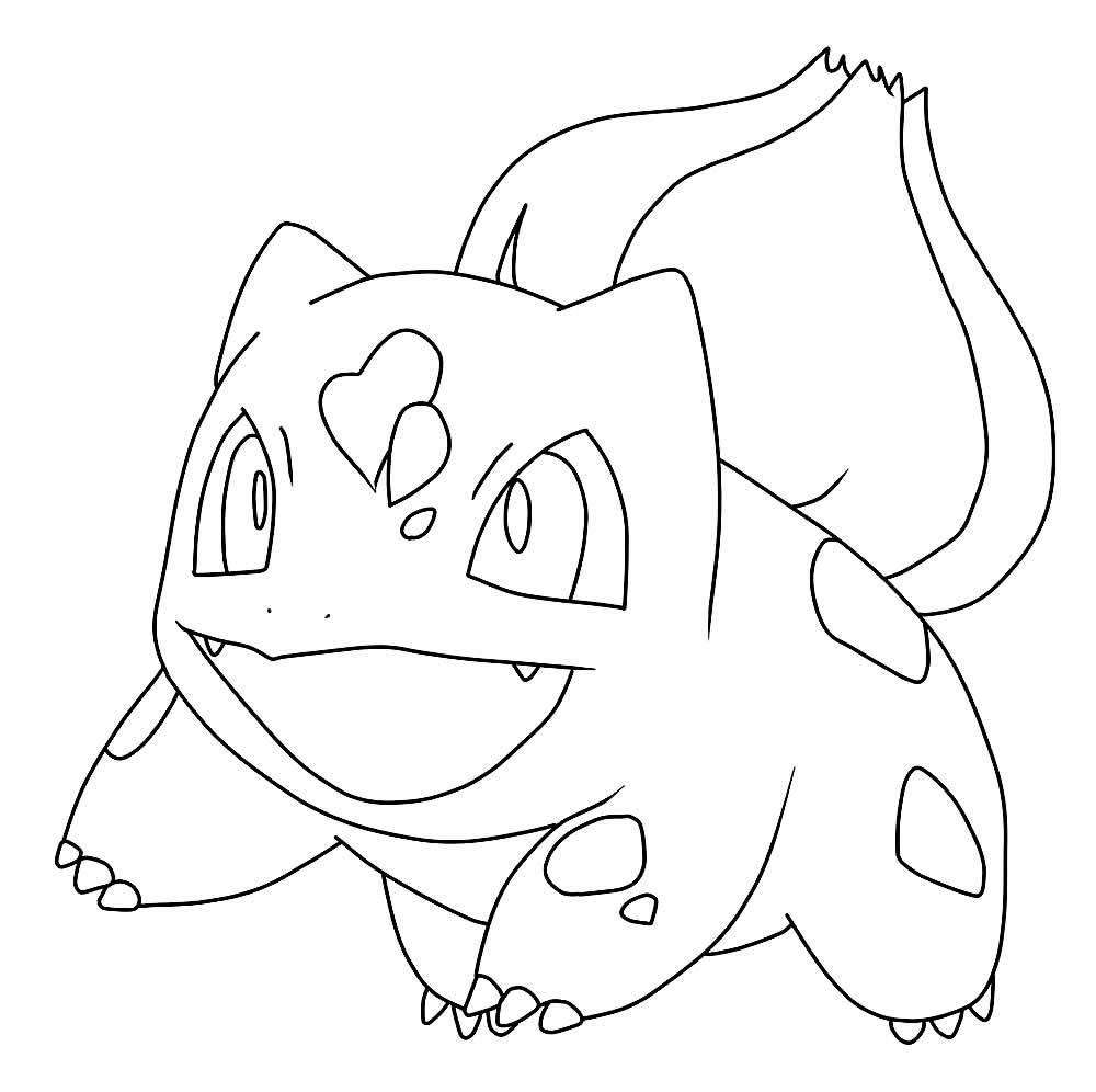 Desenho de Pokemon Bulbassauro para Colorir e Imprimir Grátis Pdf
