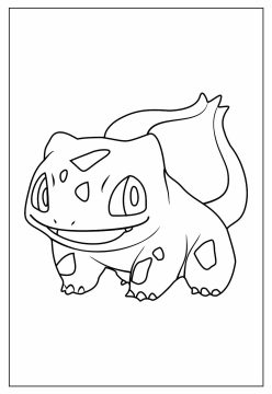 Desenho de Pokemon Bulbassauro para Colorir e Imprimir Pdf grátis