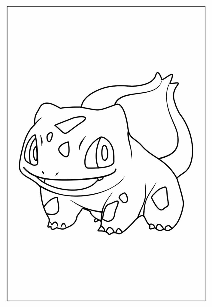 Desenho de Pokemon Bulbassauro para Colorir e Imprimir Pdf Grátis