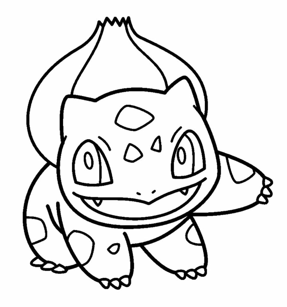 Desenho de Pokemon Bulbassauro Realista para Colorir e Imprimir