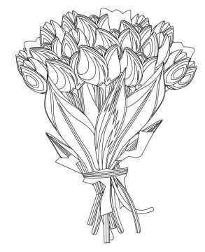 Desenho de Buque de Flores para Colorir e Imprimir grátis Pdf