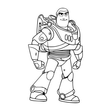 Desenho de Buzz Lightyear Sorrindo para Colorir