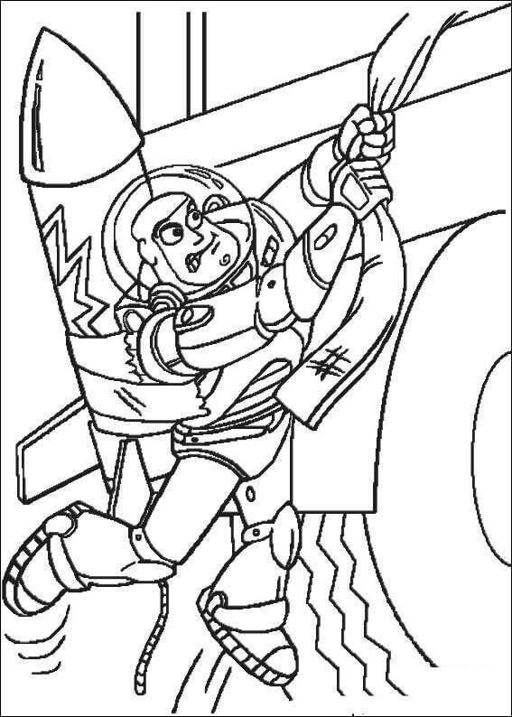 Desenho de Buzz Lightyear para Colorir e Imprimir com Detalhes