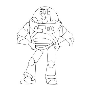 Desenho de fácil Buzz Lightyear para Colorir