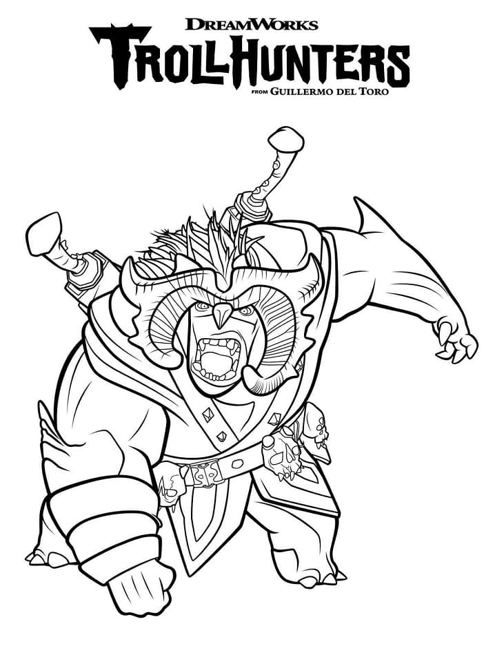 Desenho Bular Caçadores de Trolls para Colorir