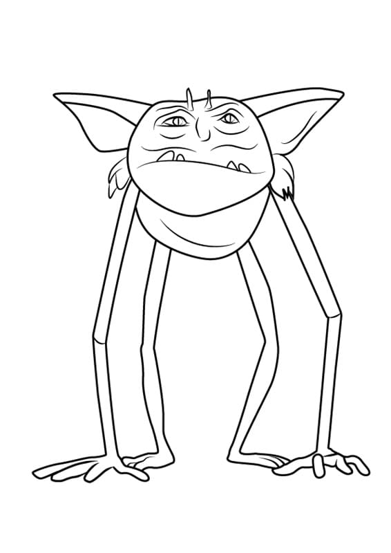 Desenho de Caçadores de Trolls para Colorir Usando Giz de Cera