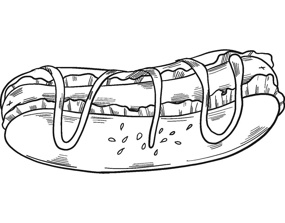Desenho Cachorro Quente Yummi para Colorear