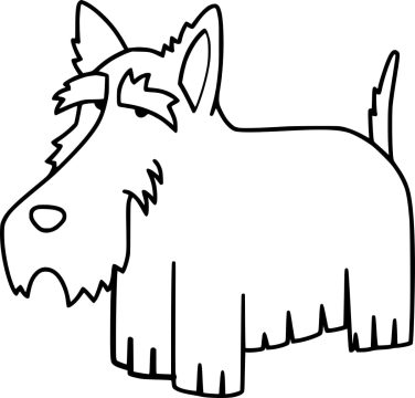 Desenho de Schnauzer Simples para Colorir
