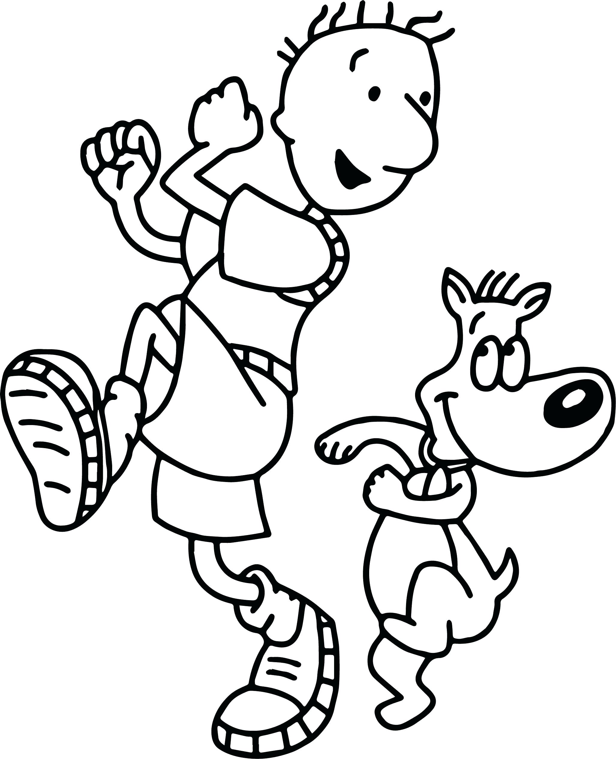Desenho de Cachorro com Filhote para Colorir e Imprimir