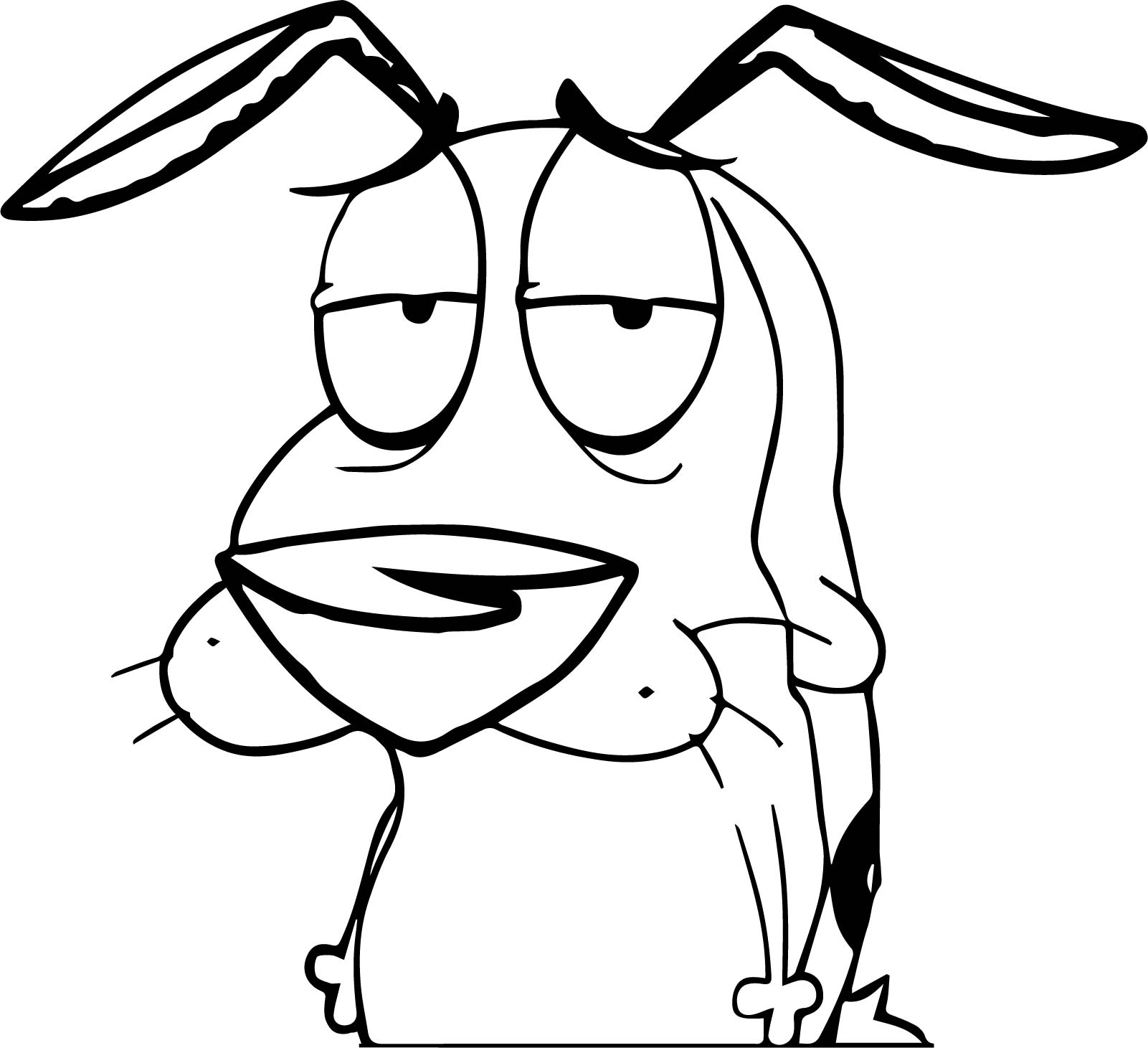 Desenho de Cachorro com Sono para Colorir e Imprimir