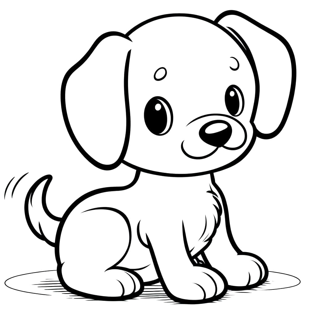 Desenho de Cachorro Grátis para Colorir 2