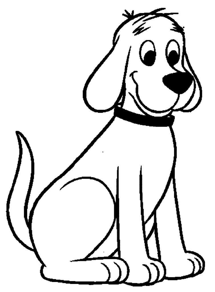 Desenho de Cachorro no Jardim para Colorir e Imprimir