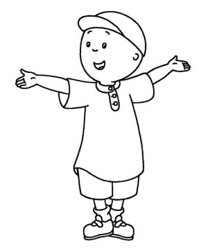 Desenho Imprimível de Caillou para Pintar