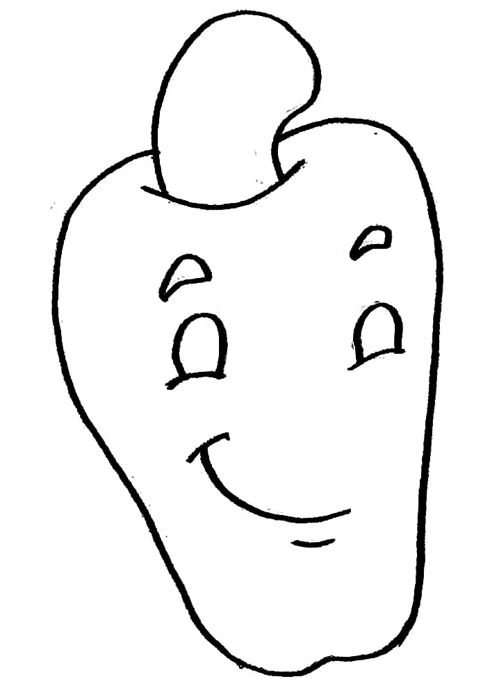 Desenho de Caju Engraçado para Colorir