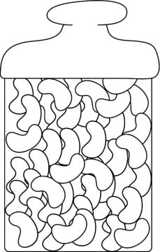 Desenho de Castanha de Caju para Colorir