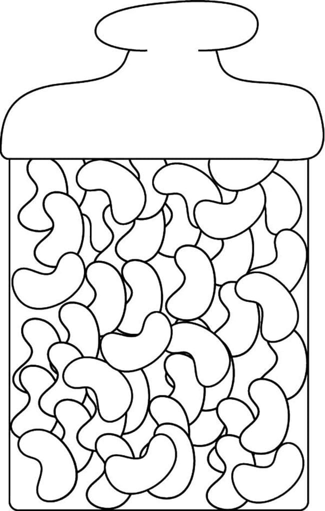 Desenho de Castanha de Caju para Colorir