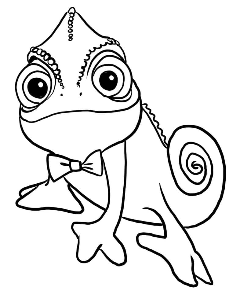 Desenho de Camaleão para Colorir e Imprimir Grátis
