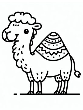 Desenho de Um Camelo Fofo para Colorir