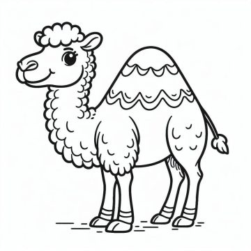 Desenho de Um Camelo para Colorir