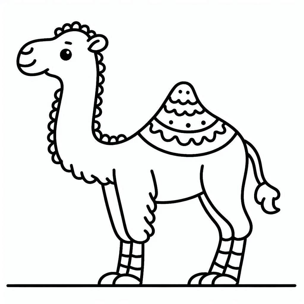 Desenho de um Lindo Camelo para Colorir