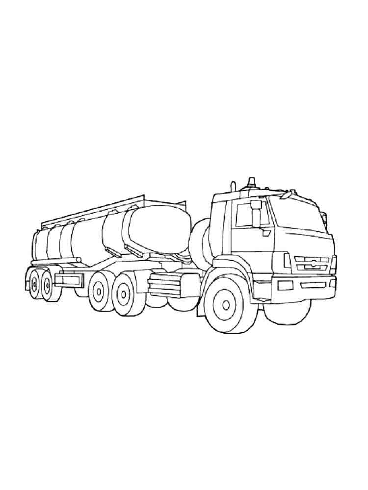 Desenho de Caminhão Tanque Gigante para Colorir