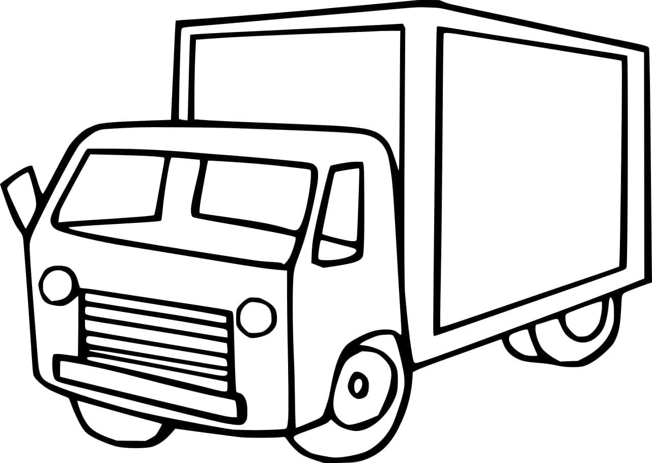 Desenho de Caminhão Imprimivel para Crianças para Colorir