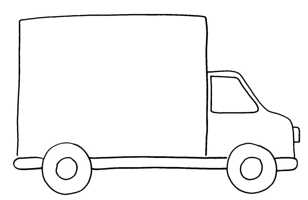 Desenho de Caminhão Muito Simples para Colorir