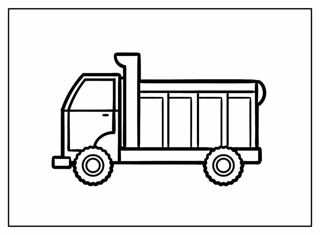 Desenho de Caminhão para Crianças de 1 Ano para Colorir