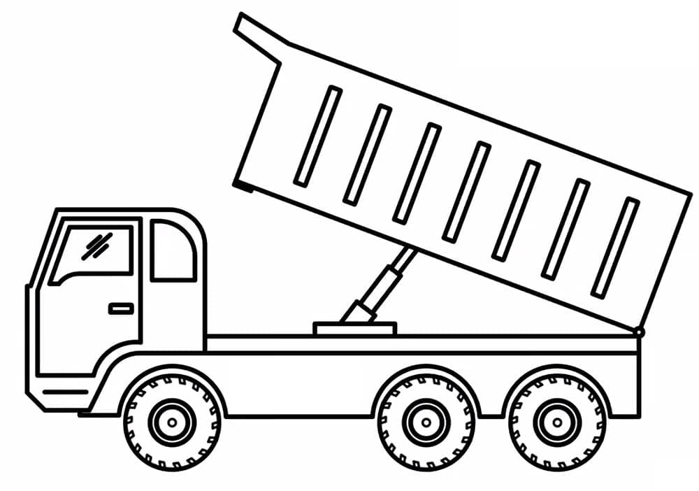 Desenho de Caminhão para Crianças de 2 Ano para Colorir