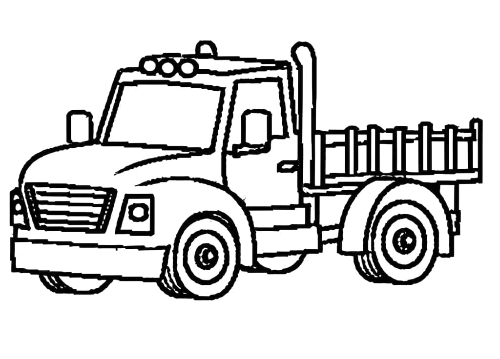 Desenho de Caminhão para Crianças de 3 Ano para Colorir