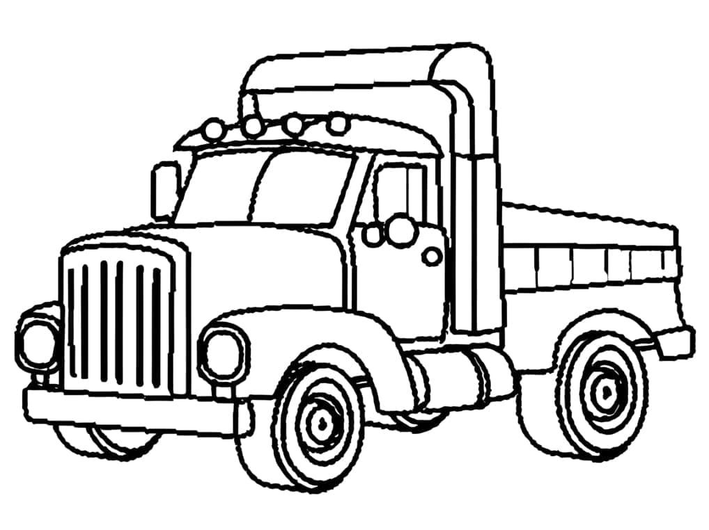 Desenho de Caminhão para Crianças de 4 Ano para Colorir