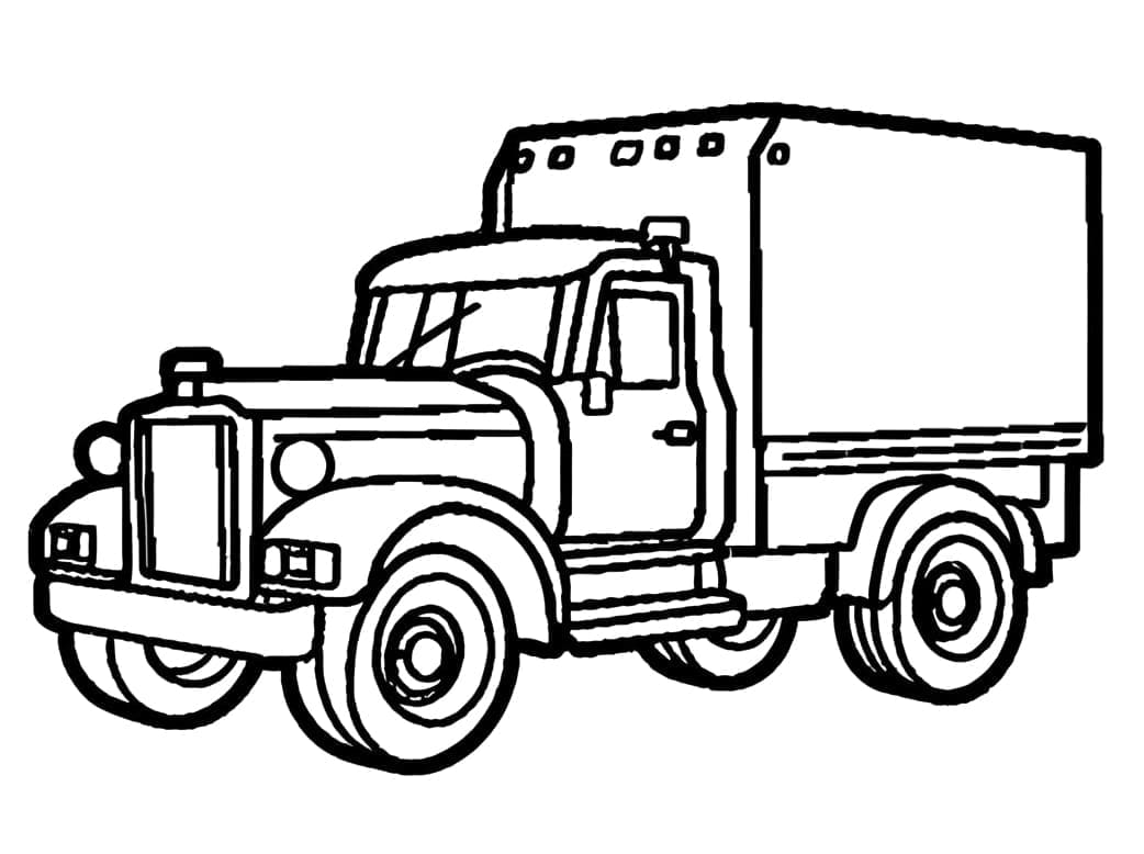 Desenho de Caminhão para Crianças de 5 Ano para Colorir